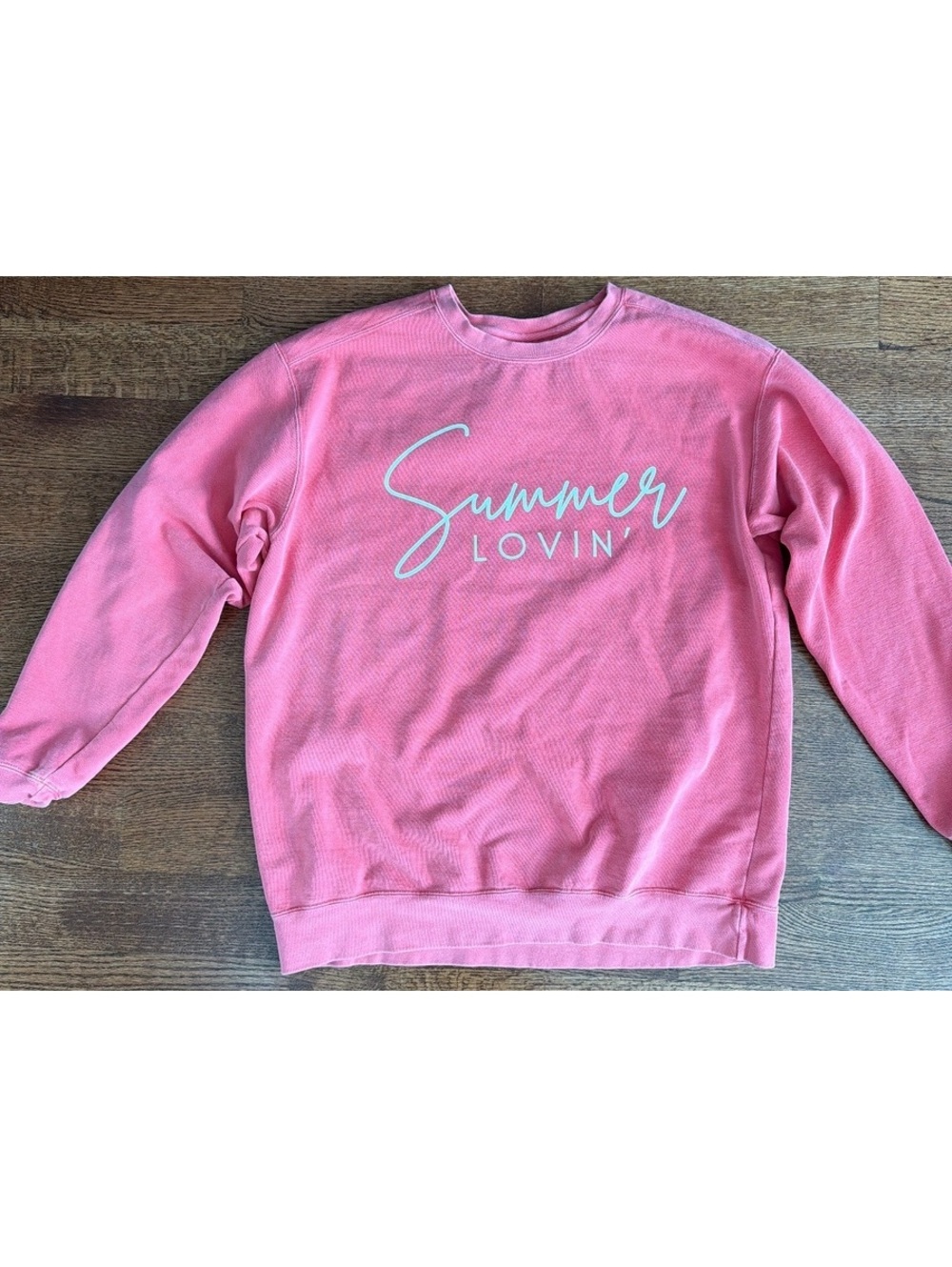 Comfort Colors Pink 'Summer Lovin'' Garment Dye Sweatshirt Size Large